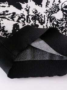 Boys' Halloween Skeleton Knitted Pullover Sweater, Suitable For Holiday, Spring, Autumn And Winter - Black - View 8