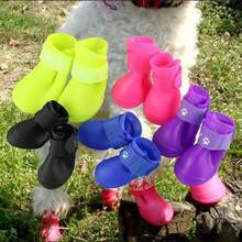 Botas de Lluvia para Mascotas – Zapatos de PVC para Protección de Patas - Morado - Ver 1