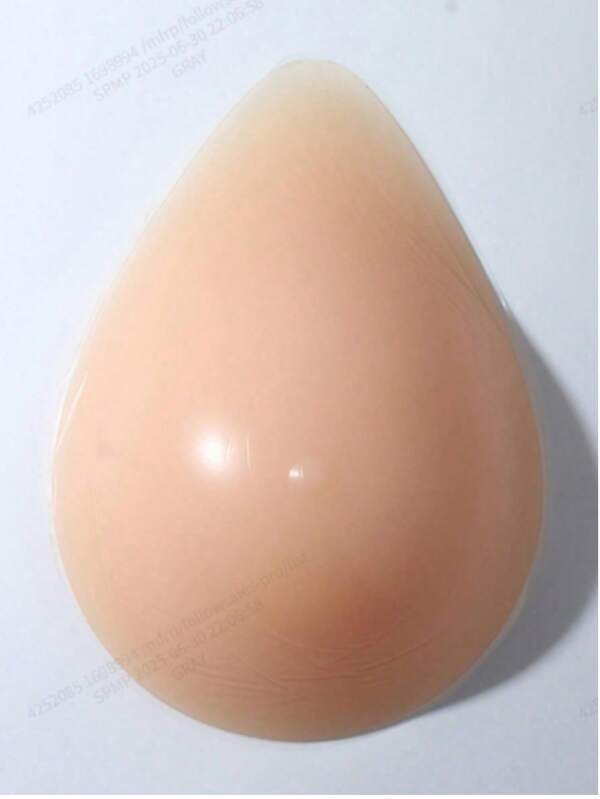 1pc Silicone Water Drop Shape Chest Pad, Unisex Post-Surgery Silicone Breast Prosthesis