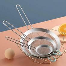 Local Delivery 304 Stainless Steel Fine Mesh Strainers For Kitchen, Colander-Skimmer With Handle, Sieve Sifters For Food, Tea, Rice, Oil, Noodles, Fruits, Vegetable - Medium 5.5 inch - 查看 7
