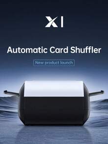 1pc Automatic Card Shuffler - One-Press AUTO & Manual Mode, Electric Shuffling Machine For 1-2 Decks, Low Noise, Rechargeable & Portable Shuffler Machine For Poker, UNO, Blackjack, Skip-Bo, Phase 10 - Automatic Card Shuffler - View 1