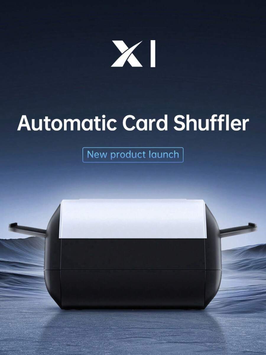 1pc Automatic Card Shuffler - One-Press AUTO & Manual Mode, Electric Shuffling Machine For 1-2 Decks, Low Noise, Rechargeable & Portable Shuffler Machine For Poker, UNO, Blackjack, Skip-Bo, Phase 10 - Automatic Card Shuffler - View 1