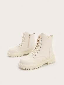 Nuevas botas de mujer de tobillo y botines, zapatos planos casuales versátiles y de moda