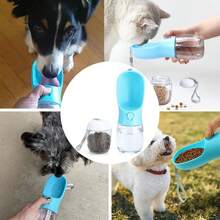 Pet Feeding Cup, Leak Proof Portable Pet Water Bottles For Dogs, Puppy Water Dispenser With Drinking Feeder For Travel - Màu xanh lam - Xem 2