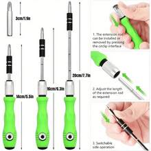 32-In-1 Multifunctional Precision Screwdriver Set, Aluminum Alloy, Portable Multifunctional Repair Toolkit, Suitable For Cell Phone And Notebook Repair - 32-in-1黃色 - 查看 5