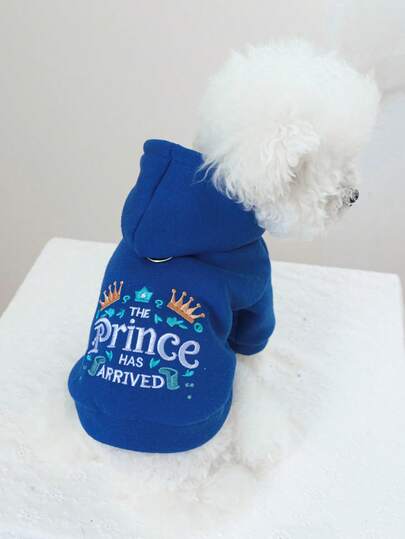 PETCIRCLE 1pc Pet Clothes, Dog/Cat Apparel, Small Dog/Puppy Outfit, Cute Happy Puppy/Kitten Clothes, Small Dog Autumn/Winter Warm And Comfortable Hoodie