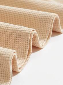 Men's Solid Color Waffle Plaid Casual Suit, Long Sleeve Crew Neck Sweatshirt And Drawstring Solid Color Pants, Distinctive And Comfortable Casual Suit Suitable For Men's Daily Casual Wear And Holiday Wear, Spring/Autumn, Cozy Outfits