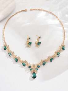 4pcs Teenage Jewelry Set, Princess Necklace Set, Crown Necklace Set, Crystal-Grade Party Headpiece, Luxury Crown Necklace Gift Box, Flower Girl Wedding Accessories, Suitable For Holidays, Gifts, Galas