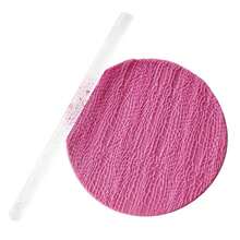 亚克力纹理擀面杖 DIY 粘土工艺工具 花朵图案泥压花擀面棍 陶瓷陶艺压花棒