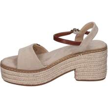 REFRESH | Sandalias de Tacón Refresh para Mujer – Sandalias con Tacón para Verano con Hebilla – Estilosas – Tacón Medio y Cómodo – con Plataforma Baja – Versátiles – De Esparto – Vegan – Modelo 172578 - ✅ Entrega 24/72h a España (península) - Beis - Ver 4