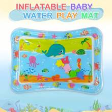 1 件超大号充气水上游戏垫，适合青少年和青少年 - 彩色水下场景，配有漂浮玩具，促进运动和感官发育，是送给男孩和女孩的完美礼物