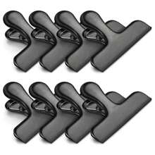 袋夹，重型不锈钢芯片夹，非常适合厨房办公室密封咖啡袋，纸质 - 8 件彩色