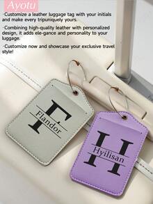 Ayotu Customized Luggage Tags With Letter Names, Travel Cruise Suitcase Label Nameplates, Backpack, Handbag And Schoolbag Nameplate Identifiers, Personalized Card Holders, Travel ID Tags For Business ID Card Holders, Essential For Group Outings, Events, Company Reunion Trips, Business Leisure Customization, Bag Accessories, Birthday Keychains/Keychain Decorations, Treasures Suitable For Travel And Outings - Multicolor - View 4