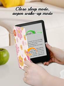 One Piece Kindle Case With Floral Pattern, Fits Kindle Paperwhite (12th Gen) Version 2024, Kindle (11th Gen) Version 2021, Kindle (11th Gen) Version 2022, Kindle (10th Gen) Version 2019, Supports Auto Wake/Sleep, Drop-Proof On All Four Corners, Convenient And Lightweight, Cute Gifts