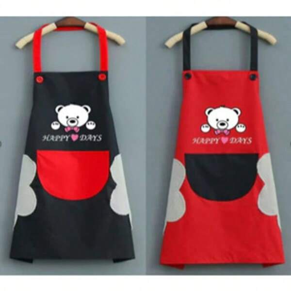 Avental Impermeavel De Cozinha A Prova De Água De Limpeza- Com pano de mão