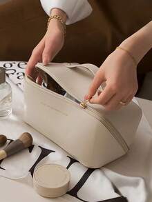 1pc Women's Fashion Large Capacity Cosmetic Bag, Portable Travel Handbag Organizer - Multicolor - View 7