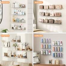 Euuztu 6 Pack Acrylic Shelves Wall Storage, 15 X 4" Floating Bookshelves Kids, Display Shelf Organizer Bathroom, Bedroom, Living Room, Kitchen, Room Decor, - 6 - 查看 3