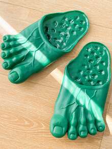 Unisex Funny Slippers, Couple Home Shoes, Neutral Slippers Big Foot Monster Sandals, Halloween Gag Slippers, Suitable For Cosplay, Laughter-Inducing Gift, Not Recommended For Long-Term Wear, One Size Fits EUR35-42, Foot Length 22.5-25.5cm, (Slight Color Difference Due To Batch Variation) - Green - View 9