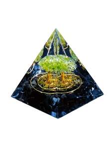 Pyramide pour énergie positive, cristaux de guérison en citrine et pierre de sable bleue orgonite pour réduire le stress, équilibrer les chakras, la guérison Reiki et la méditation. Attire la chance et le succès. Pyramide de cristaux de guérison, générateur d'énergie en cristal d'améthyste pour le yoga, Reiki et la méditation. Pyramide de météorite violette, pyramide de lotus en œil de tigre, pyramide de lotus doré en pierre de sable bleue