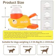 Push-Activated Dog Treat Dispenser Toy - Slow Feeder Interactive Food Bowl, Duck-Shaped Design To Encourage Healthy Eating And Mental Stimulation, Durable Plastic Material, Suitable For All Dog Breeds, Dog Snacks Toys - Multicolor - View 7