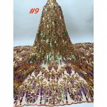 African Net Lace Fabric French Sequins Lace With Sequins 2025 High Quality Nigerian Tulle Lace Fabrics For Women Luxury Dresses Sewing