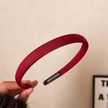 1 chiếc phụ kiện nữ, phụ kiện tóc nữ, băng đô, băng đô thời trang mới cho mùa xuân, thu, đông, hè, kiểu búi tóc đa năng ngoài trời, phụ kiện nữ, phụ kiện tóc nữ, băng đô, băng đô đỏ, băng đô cài tóc cho nữ, phụ kiện đội đầu - Rượu vang đỏ 901 - Xem 2