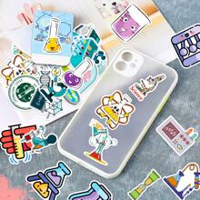 50Pcs/100pcs Science Stickers, Funny Chemical Biology Laboratory Kindle Stickers For Teens Adults, Vinyl Waterproof Stickers For Water Bottle Party Decoration Laptop Scrapbook Window