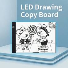1个A3/A4/A5尺寸钻石画灯箱，超薄高透明描图灯板，便携式USB供电，适用于动画、绘画、素描、书法、家居装饰、桌面装饰、返校季、冬季礼物、感恩节、圣诞节、休闲派对用品，简约时尚，优雅大方，适合婚礼、生日派对等场合。