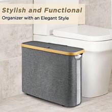 Extra Large Toilet Paper Storage Box With Lid,Holds Up To 24 Regular Rolls Or 18 Jumbo Rolls, Toilet Paper Holder,Bathroom Decor,Toilet Paper Storage,Bathroom Accessories,Toliet Paper Holder,Bathroom Organizer,(Black, Beige & Gray)
