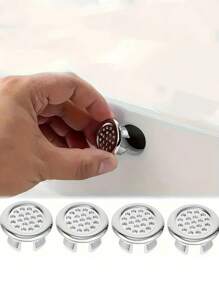 2/4pcs Plastic Bathroom Kitchen Basin Sink, Overflow Cover Ring Insert Replacement, Chrome Hole Round Drain Cap, Basin Accessory,Note That One-Size Has 4 Pcs, 1 Piece Only Has 1 Pc, And 2 Packs Only Have 2 Pieces,This Product Is Not A Universal Model. Please Confirm Whether The Product Size Is Suitable Before Purchasing