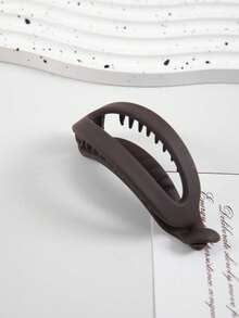 1/4pcs Matte Minimalist Banana Shaped Hair Clips, Versatile Elegant Plastic Claw Clips For Daily, Casual, Party, Commute, Vacation, Ponytail, Bun, Washing Hair, Makeup, Hairstyling - Multicolor - View 7