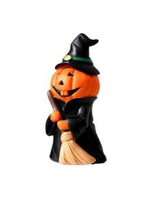 1pc New Halloween Pumpkin Man Holiday Party Home Desktop Decorations, Ghost Figurines, Resin Small Ornaments