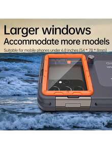 适用于6.9英寸/17.5厘米以下手机的通用防水手机壳，适用于 17、16、15、14、13、12、11 Pro Max Plus和Galaxy Ultra Plus，可用于摄影、摄像、游泳、浮潜等场景。 - 彩色 - 查看 11