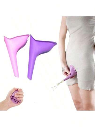 Kit 2 Funil Urina Par Feminino Urinol Mictório Para Mulher Fazer Xixi Em Pé Portátil