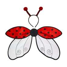 2PCS Cute Bee Wings And Headband Set For Cosplay Costume Party - Red - View 3