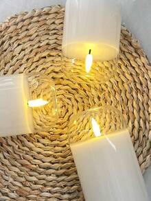 1/3 Peças Velas LED Sem Chama Com Timer/Controle Remoto, Velas Tremeluzentes, Operadas a Bateria, Velas de Cera com Chama 3D Realista, Adequadas para Halloween, Dia dos Namorados, Natal, Casamento, Festa, Decoração Doméstica e Outros Eventos Festivos