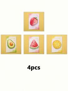 120pcs (4 Books) Creative Realistic Peach & Kiwi Fruit Shaped Memo Pads, Multi-Functional Diary Decor, Memo Notes, School & Office Supplies