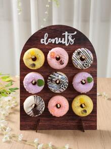 1 套 26*35 厘米拱形木纹风格木制甜甜圈支架、甜点架、派对甜甜圈蛋糕架板甜甜圈墙甜甜圈展示板、婚礼生日婴儿送礼会周年纪念仪式派对餐厅餐桌装饰、朋友聚会厨房 DIY 烘焙甜点展示架、婚礼派对装饰用品、婚礼装饰、夏季假日婚礼新娘送礼会宴会桌中心装饰品、派对用品 - 木紋拱門 - 查看 2