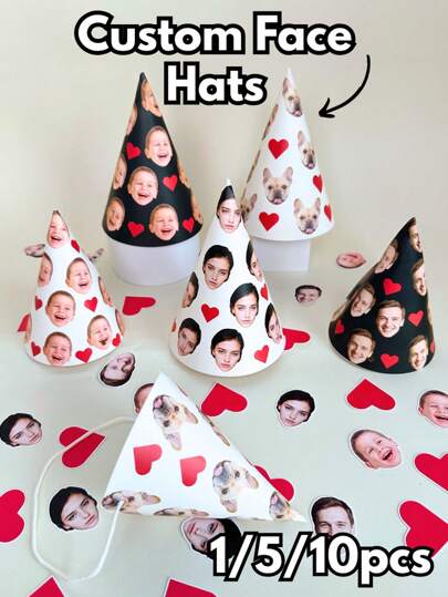 Custom Adult Party Hats,Birthday Party Hats,Bachelorette Party Hats,Personalized Party Cap,20th 30th 40th 50th 60th 70th Birthday Decor,21st Birthday Party Hat | Hats For Parties | Birthday Party Hat,Personalized Photo Face Party Hats, Birthday Party Decorations, Paper Party Supplies Custom Photos Caps For Men Women,Christmas Gift Supplies