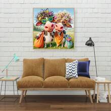 Summer Must-Have,2025 Best SellerLILEIDECO Painting Kits Adults 5D Art Paint With Round Diamonds Full Drill Gem Art Backpack Cow Painting Kit Home Wall Decor Gifts 12x12inch