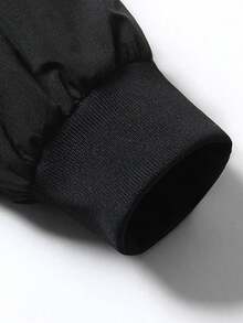 Teenage Casual Outerwear, Plain Color Sporty Design With Ribbed Cuffs & Hem, Side Pockets, Baseball Collar Jacket, Suitable For Outdoor Activities In Spring & Autumn