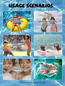 SHENG CHUN 1pc Beach Towel With Pocket, Hooded Swim Cape, Essential For Beach & Bath, Handmade Tie-Dye Bathroom Towel, Random Tie-Dye Design, Summer Holiday Essential, Super Absorbent Microfiber Fabric, Lightweight & Comfortable, Soft Material, Non-Irritating