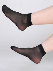 10/20/30 Paar einfarbige Socken in Knöchelhöhe, einfach & praktisch vielseitig einsetzbar, Herbst - Schwarz - Übersicht 9