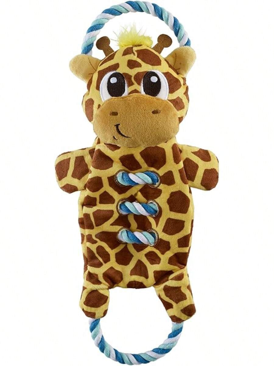 Outward Hound Ropiez Rope Interactive Dog Tug Toy For Tugging Squeaky Fun, 23.6 Inch Sloth, Brown, Large - Hươu cao cổ vàng 15" - Xem 1