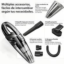 Aspiradora de Mano Inalámbrica con Succión Potente – Recargable, Portátil, con Filtro Lavable y Múltiples Boquillas para Auto, Hogar, Oficina y Mascotas - Negro - Ver 2