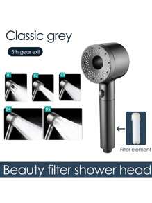 Pressurized Handheld Shower Head, 5 Adjustable Modes Of Water Shower Head, Circular Shower Head, Shower Head, Shower Head, Bathroom Hardware, Bathroom Accessories, Upgrade Your Shower Experience