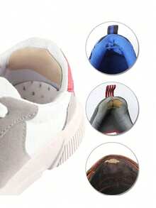 4 sztuki łatek do naprawy butów, naklejka do naprawy cholewki, ochraniacze wkładek do butów Subsidy Sticky, zestaw łatek do naprawy obcasów butów samoprzylepnych, łatki do butów wewnętrznych na dziury, skórzane podkładki pod pięty, akcesoria do naprawy butów - trwałe, odporne na zużycie ochraniacze pięt do trampek, naprawiają wytarte dziury i uszkodzenia podszewki - Wielokolorowe - Zobacz 2