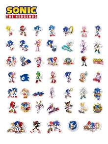 Sega 50pcs  Officially Licensed Series Stickers Miles Prower Amy Rose The Echidna Computer Mug Luggage Decoration Stickers Halloween Christmas Birthday Best Gift Mom And Friend Anniversary Gifts - Multicolor - View 9
