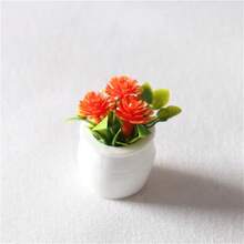 1:12 Dollhouse Mini Realistic Colorful Floral Potted Plants, Miniature Model Micro Landscape Decor, Doll House Miniature Food Toy Scene Accessories, Suitable For Micro World, Craft Dollhouse Candy Decoration, Gift, DIY - Multicolor - View 8