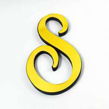 OUTANA 20厘米3D亚克力镜面墙贴，金/银/黑书法字母墙贴。自粘可移除设计，轻松在装饰墙上拼出“生日快乐”。适用于装饰客厅、卧室、厨房、办公室、健身房等场所。 - 金色 - 查看 19